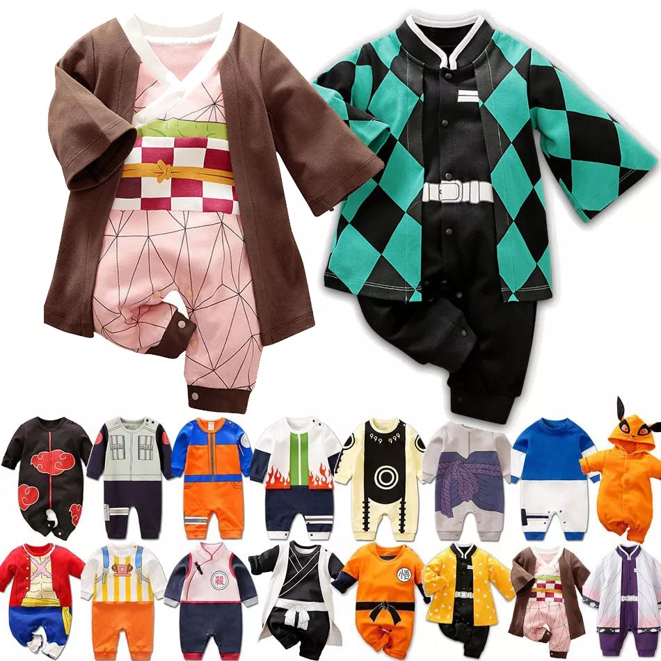 0-18 Months Anime Baby Rompers Newborn Cosplay Costume beunik