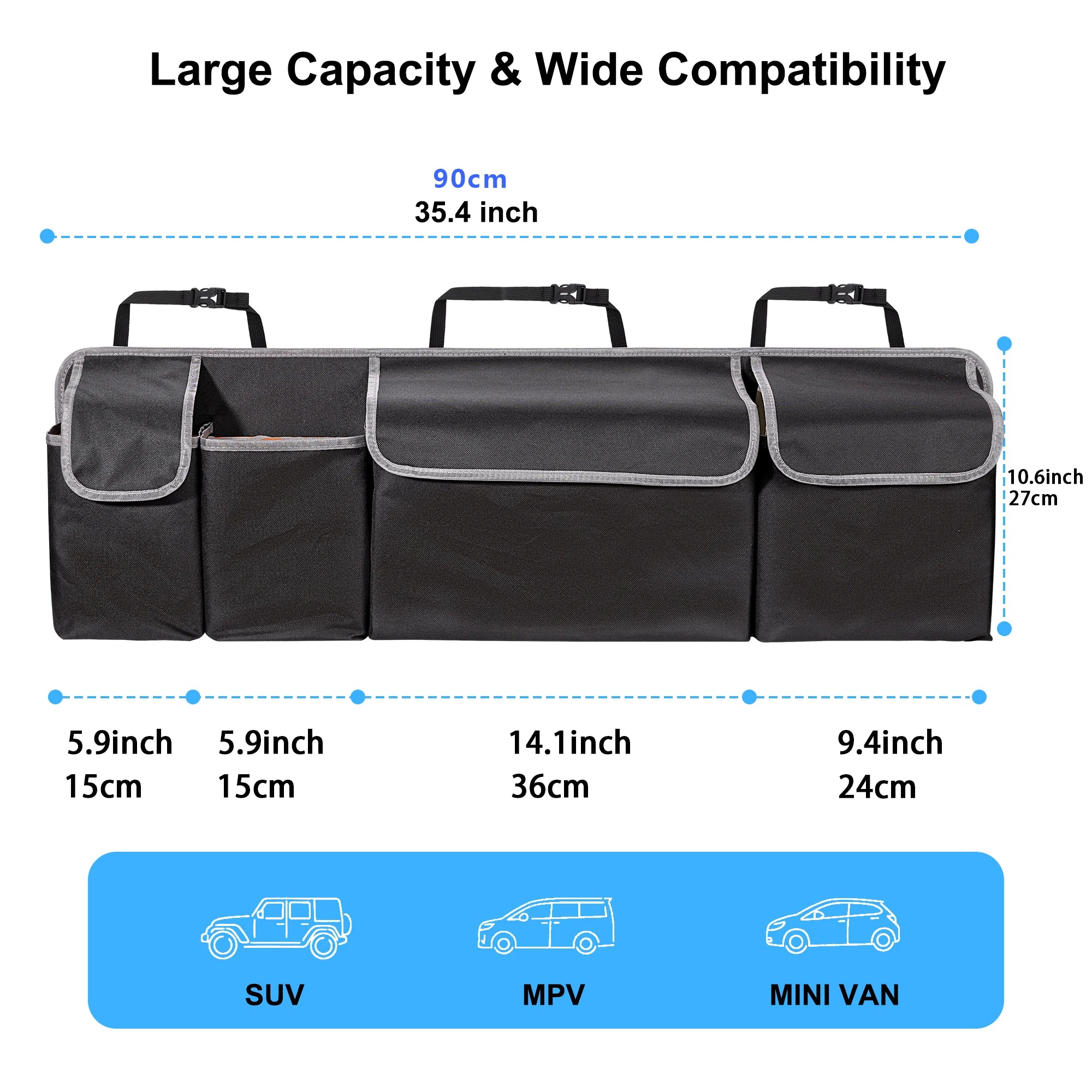 Car Trunk Organizer for SUV Backseat Hanging Organizer beunik