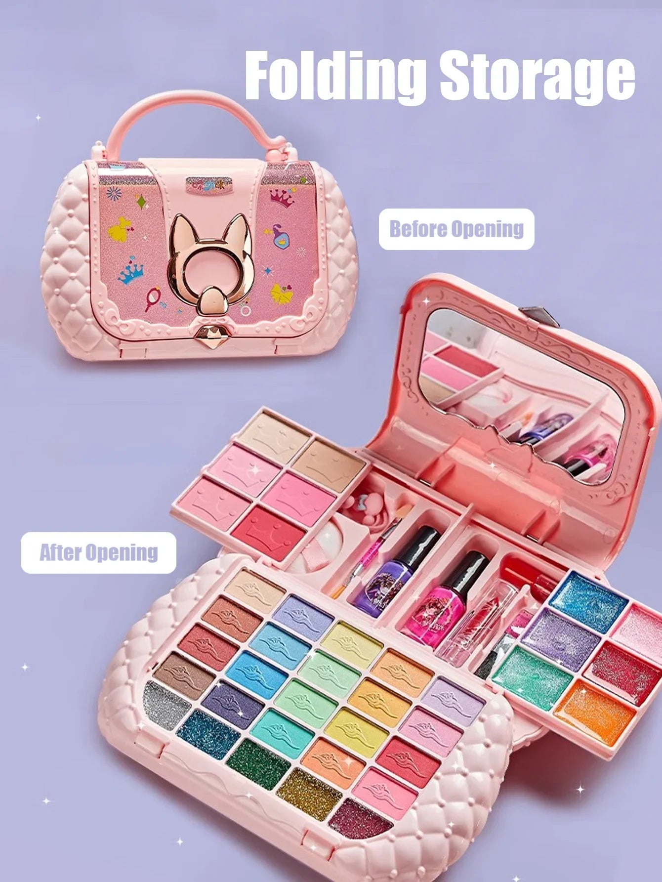 Kids Beauty Toys Makeup Kit Little Bag Washable beunik