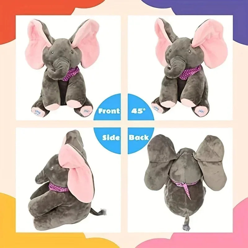 Baby Elephant Toys Plush Singing Elephant with Ears Moving Learning beunik