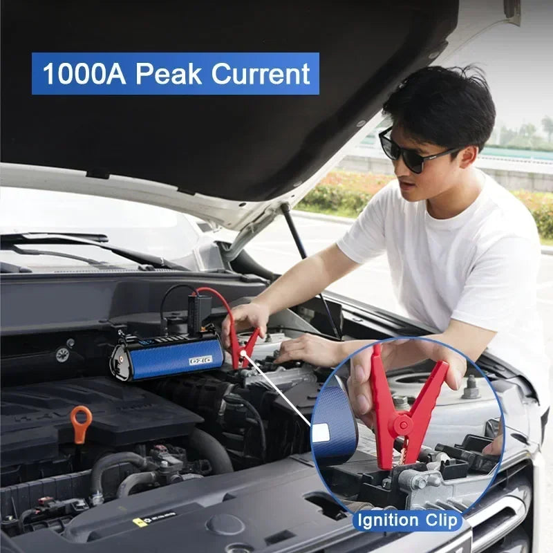 Car Emergency Power Outdoor Multifunctional Jump Starter and Air Pump with EVA Bag