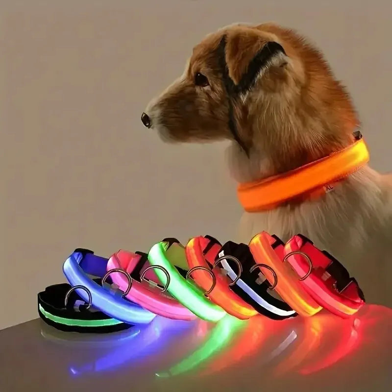 Glow In The Dark Dog Leash Dogs Luminous Fluorescent Pet Dog Collar beunik
