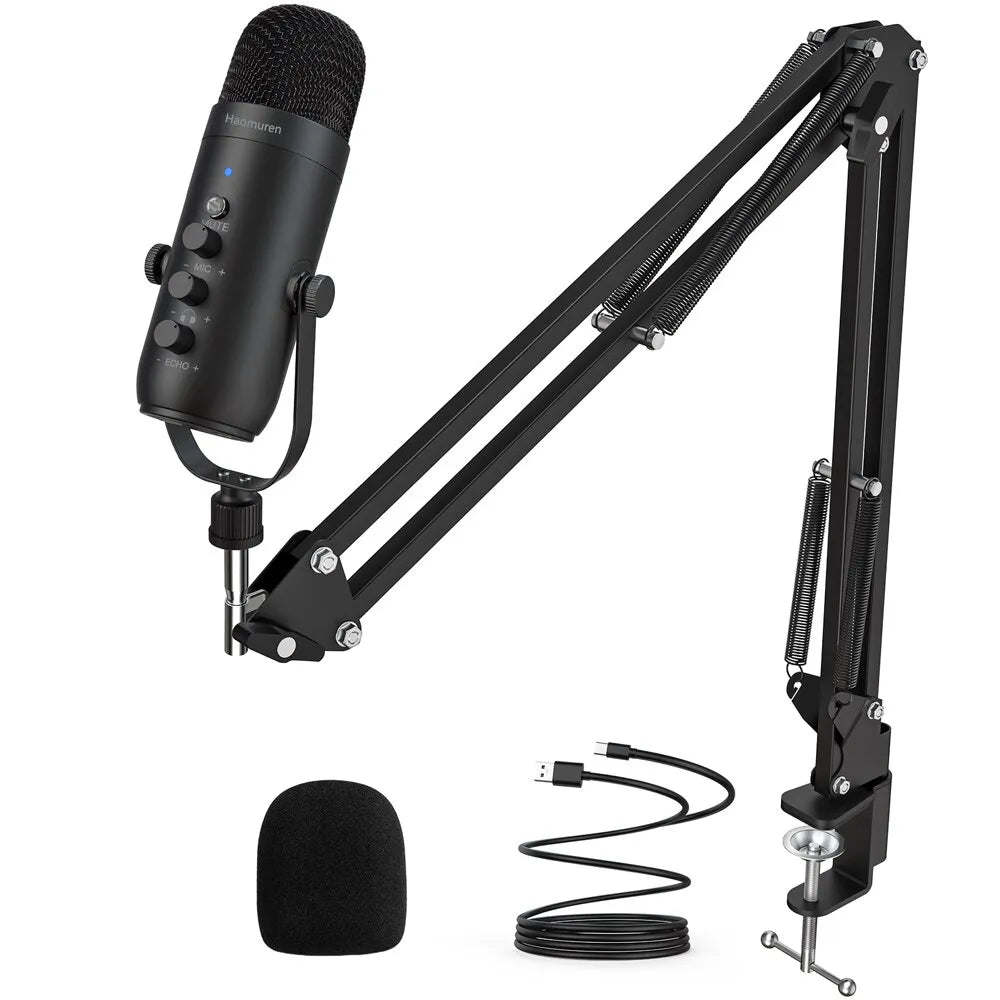 Professional USB Streaming Podcast PC Microphone Studio Cardioid Condenser