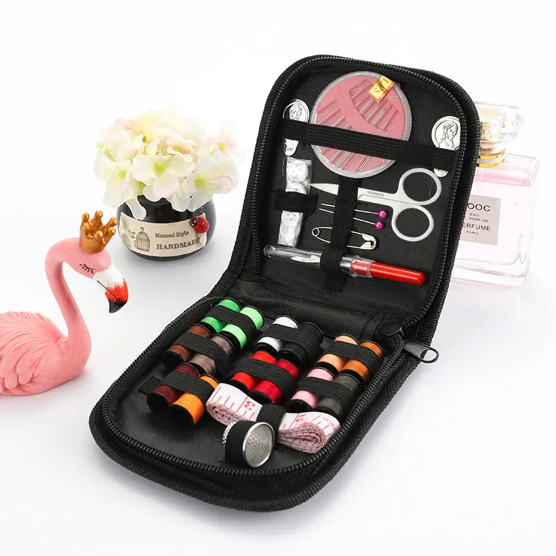 Sewing Kit Complete Set with Threads Needles Scissors Tape Measure Buttons and More