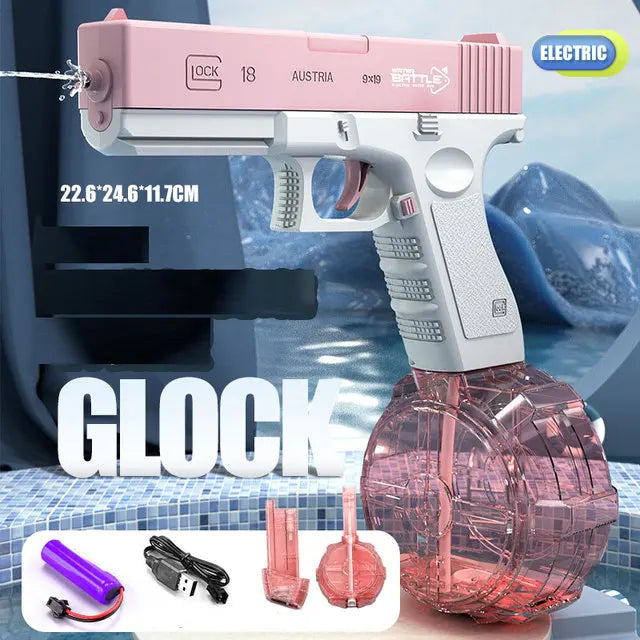 Children's fully automatic electric water glock gun beunik