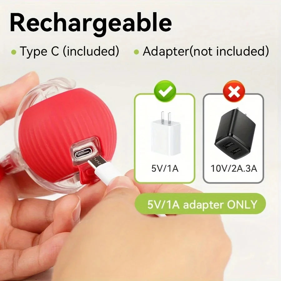 Cat Interactive Ball Toy Automatic Rolling Ball Faux Tail Rechargeable Smart Pet Electric Toy beunik