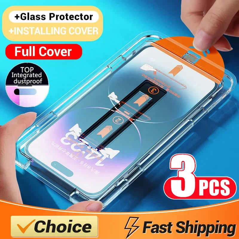 Oleophobic Coating Dust Free Easy Installation Screen Protector For iPhone Pro Max Mini XS X XR Plus Glass beunik