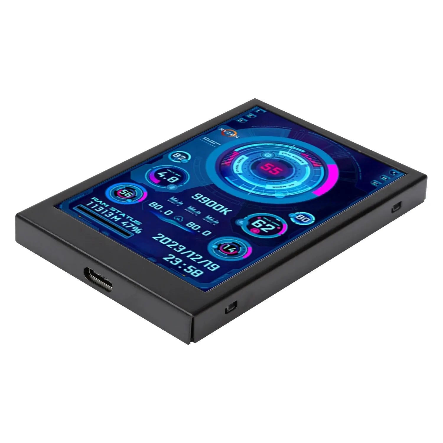 New 3.5 Inch IPS TYPE-C Secondary Screen Computer CPU GPU RAM HDD MonitorUSB Display beunik