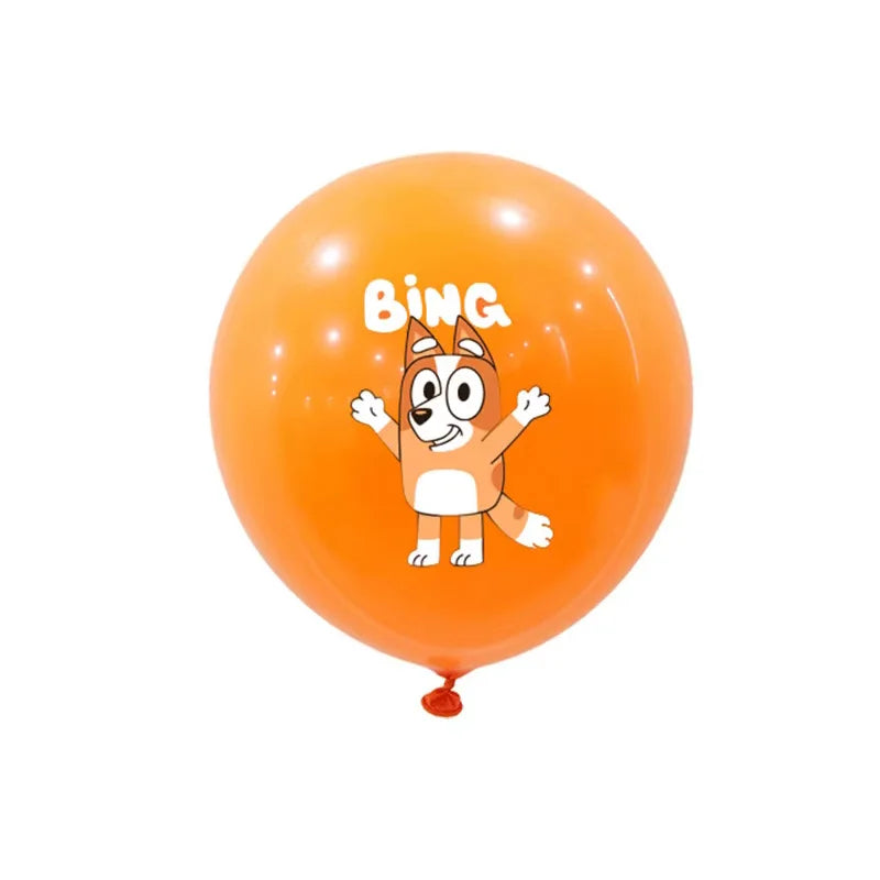 Bluey Dog Latex Balloons Set (10pcs, 12inch)