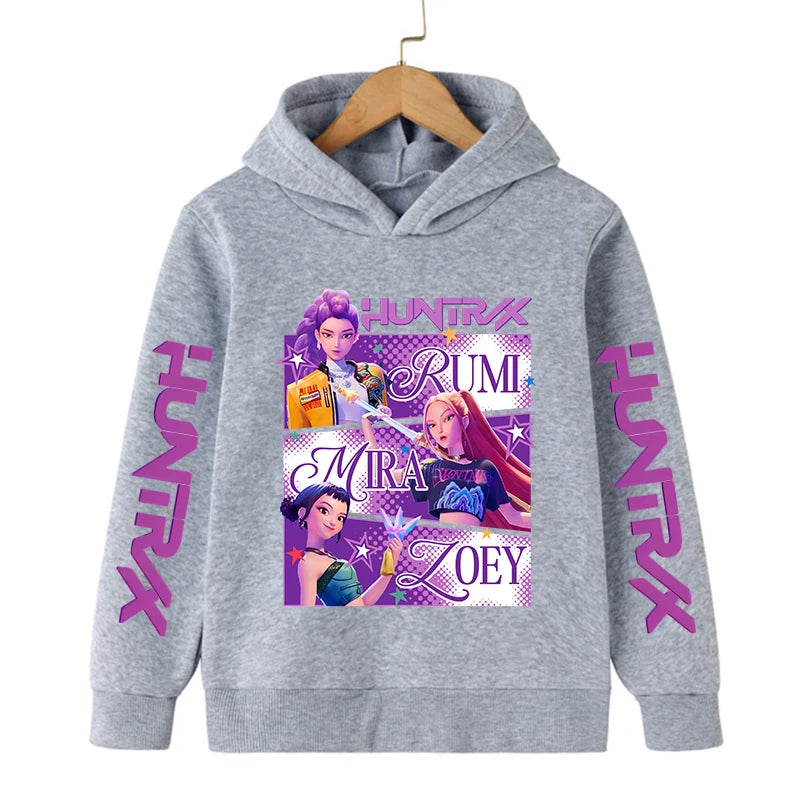 Kpop Demon Hunters Children's Sweatshirt Cute Tiger Harajuku Hoody beunik