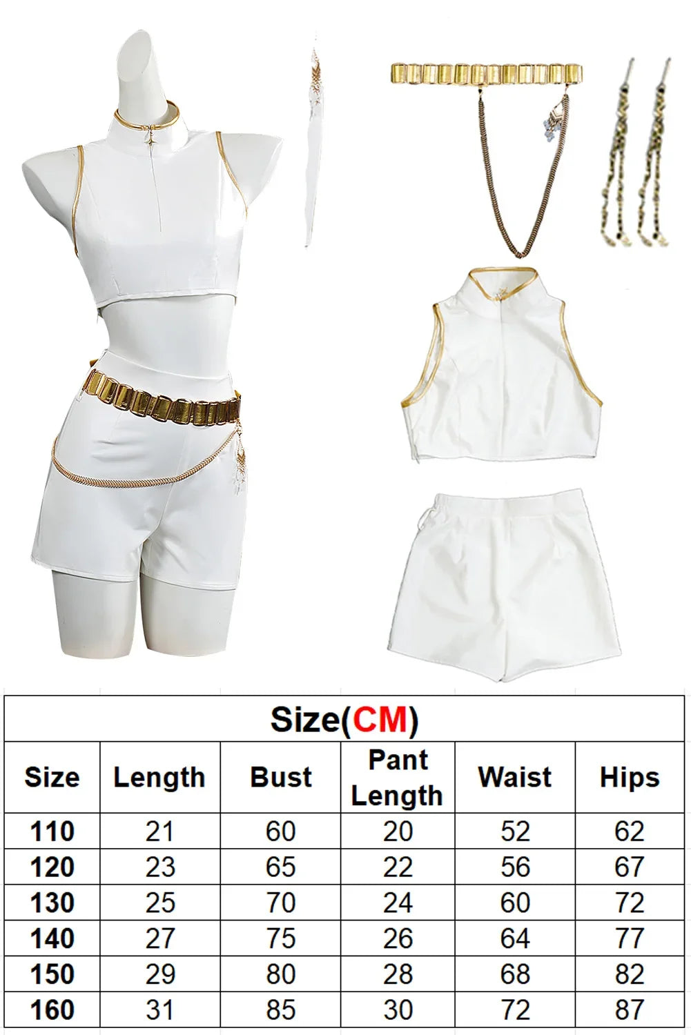 K pop demon hunter - Rumi Idol Kids Cosplay Costume – Black & Gold Girls Outfit