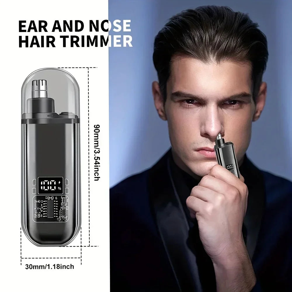 Compact Grooming Kit Nose Ear Hair Trimmer for Men USB C Rechargeable beunik