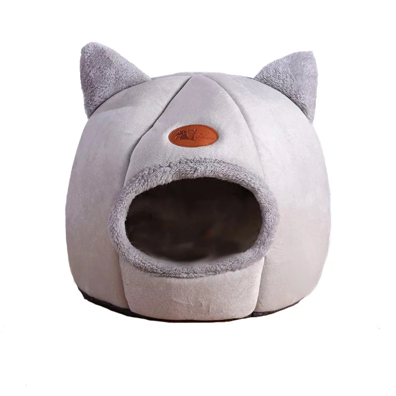 Winter Cat Pet Bed with Ears beunik