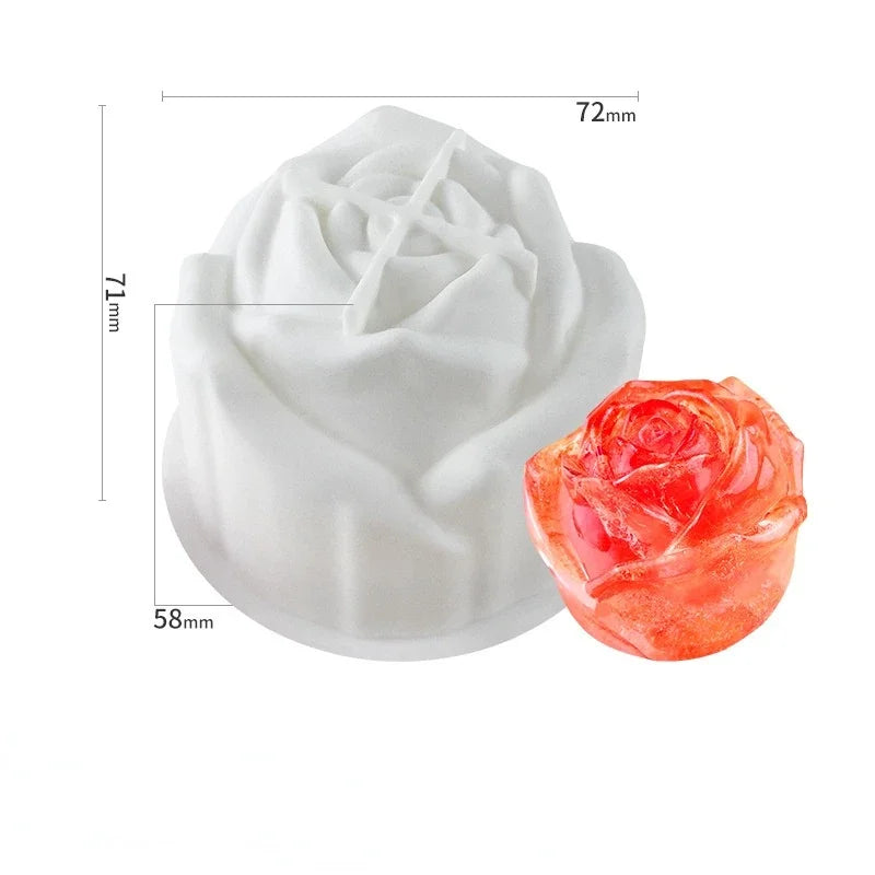 Rose Diamond Shape Ice Cube Mold