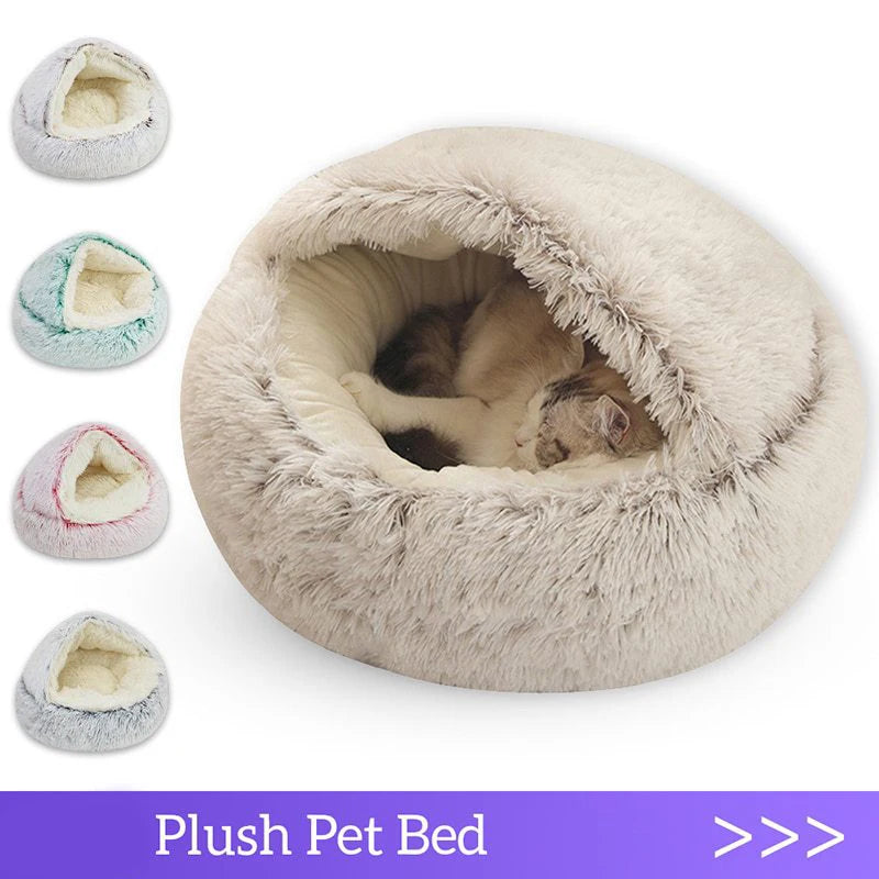 Warm Soft Plush Nest Pet Bed with Cover beunik