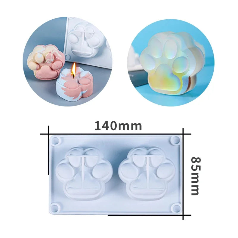 Cat Paw Silicone Mould Dog Food Tray beunik