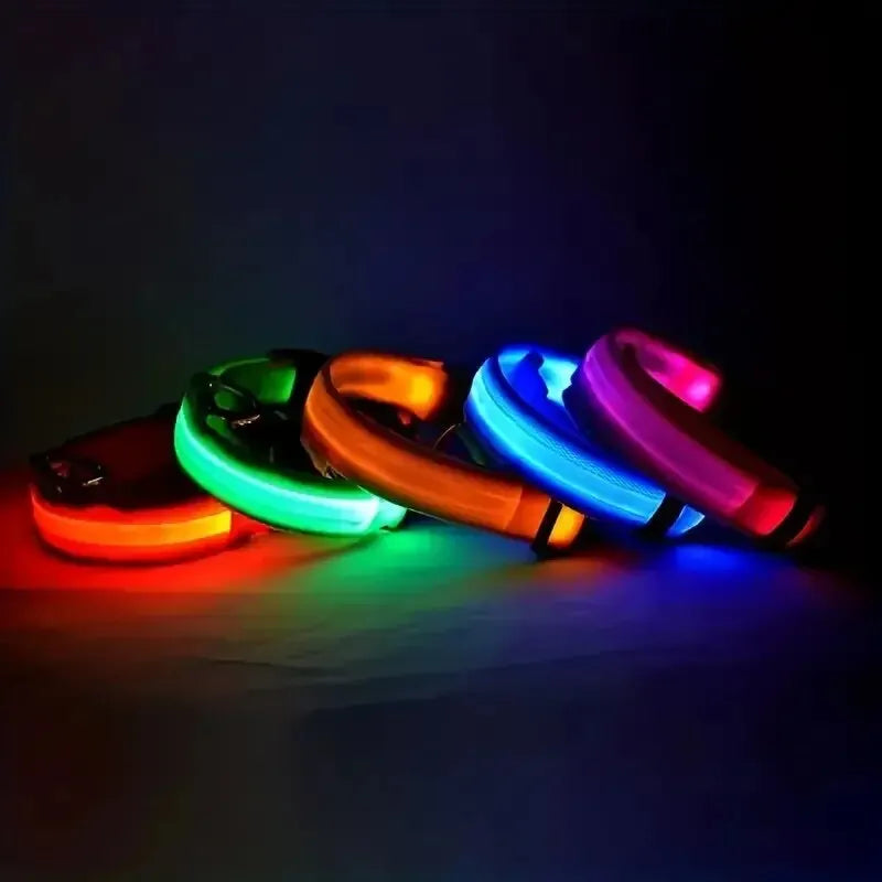 Glow In The Dark Dog Leash Dogs Luminous Fluorescent Pet Dog Collar beunik