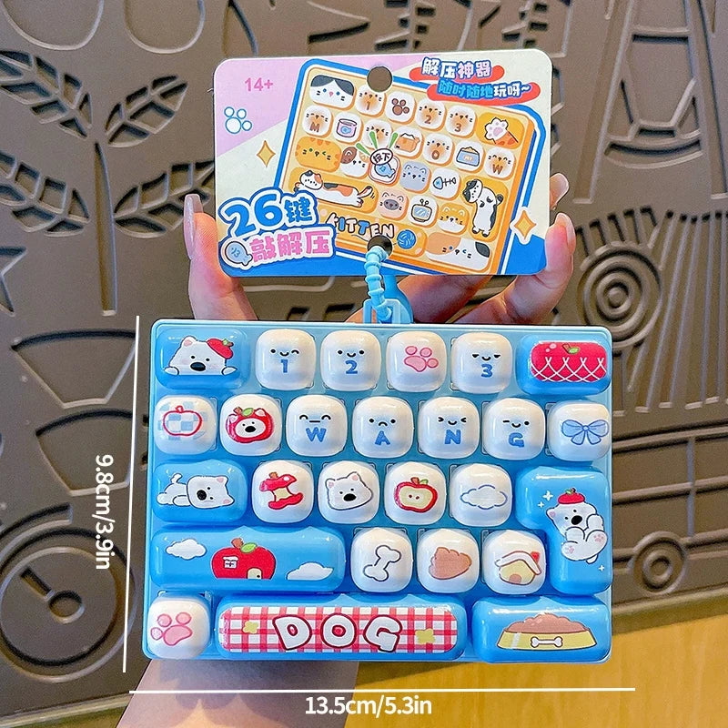 Mini Keyboard Fidget Keychain