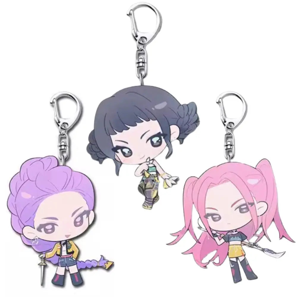 Demon Hunters Kpop Rumi Mira Zoey Keychain Cosplay Accessories beunik