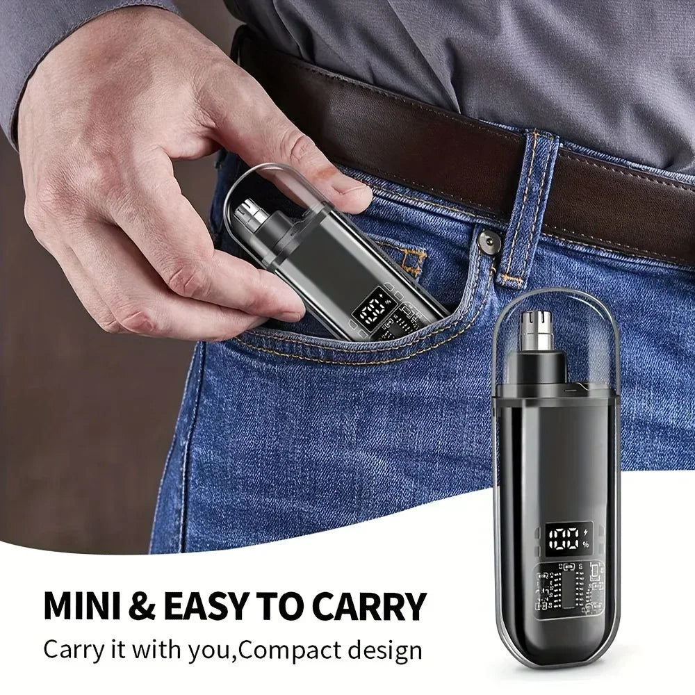Compact Grooming Kit Nose Ear Hair Trimmer for Men USB C Rechargeable beunik