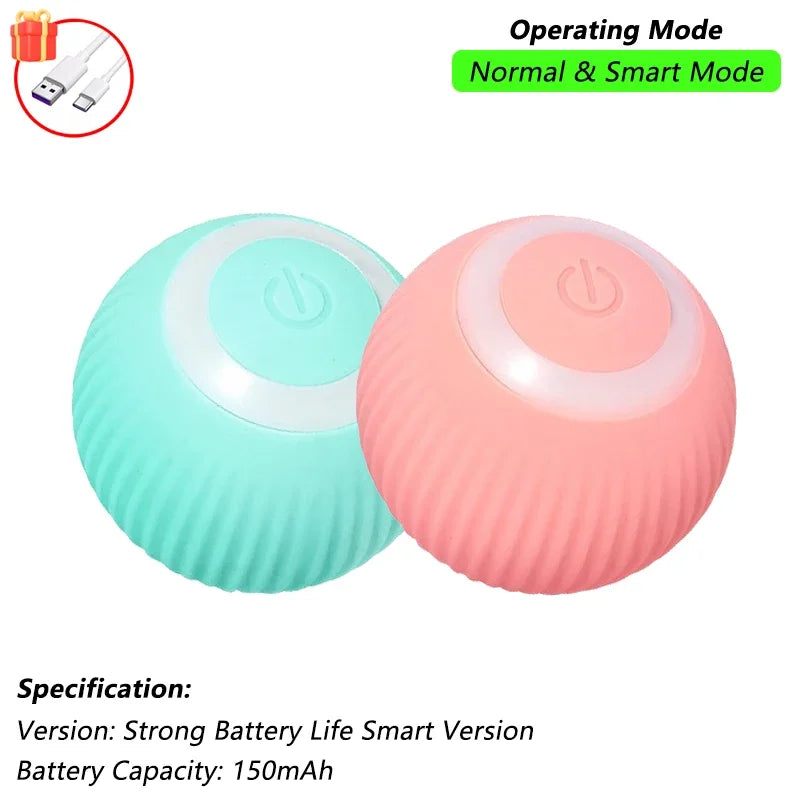 Cat Interactive Ball Toy Automatic Rolling Ball Faux Tail Rechargeable Smart Pet Electric Toy beunik