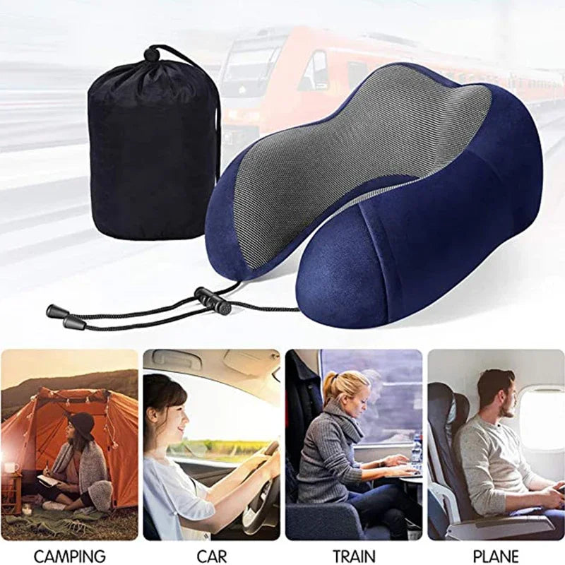 U-Shape Travel Pillow Pure Memory Foam Neck Pillow beunik