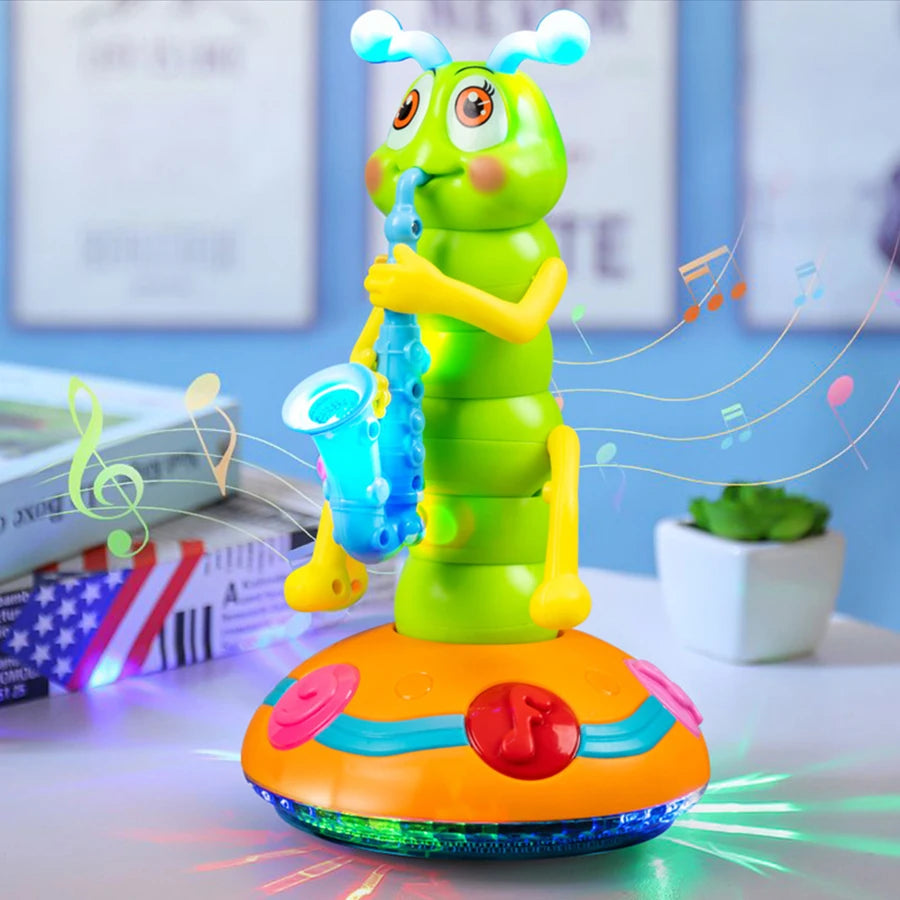 LED Light Caterpillar Saxophone Toy Wriggle Baby beunik