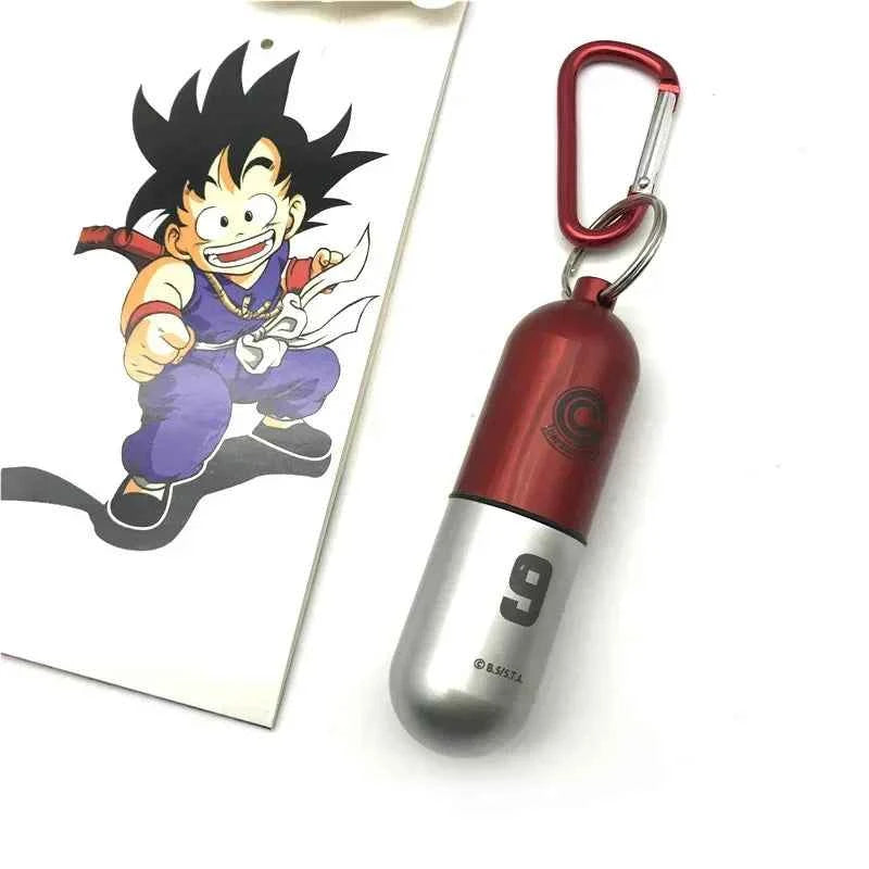 Dragon Ball Aluminum Alloy Keychain Toy Portable Pill Box Container