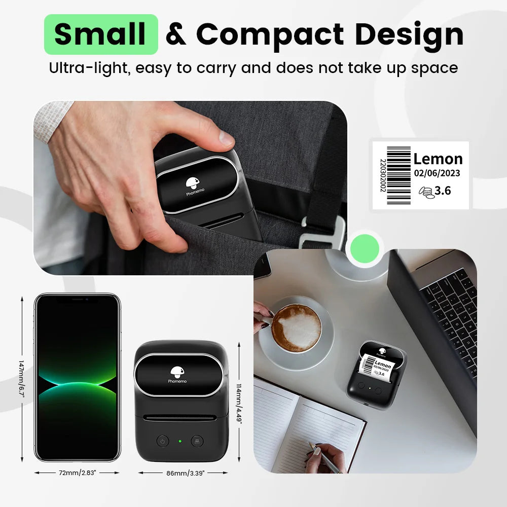 M108 Bluetooth Label Maker – Wireless Thermal Printer