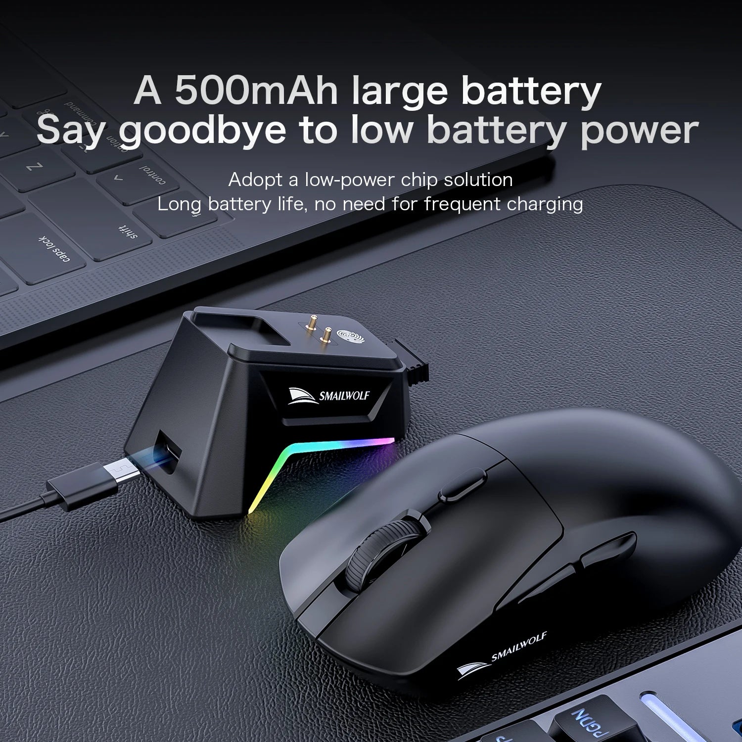 SMAILWOLF M3 PRO Wireless Bluetooth three-mode mouse E-sports gaming PAW3311 beunik