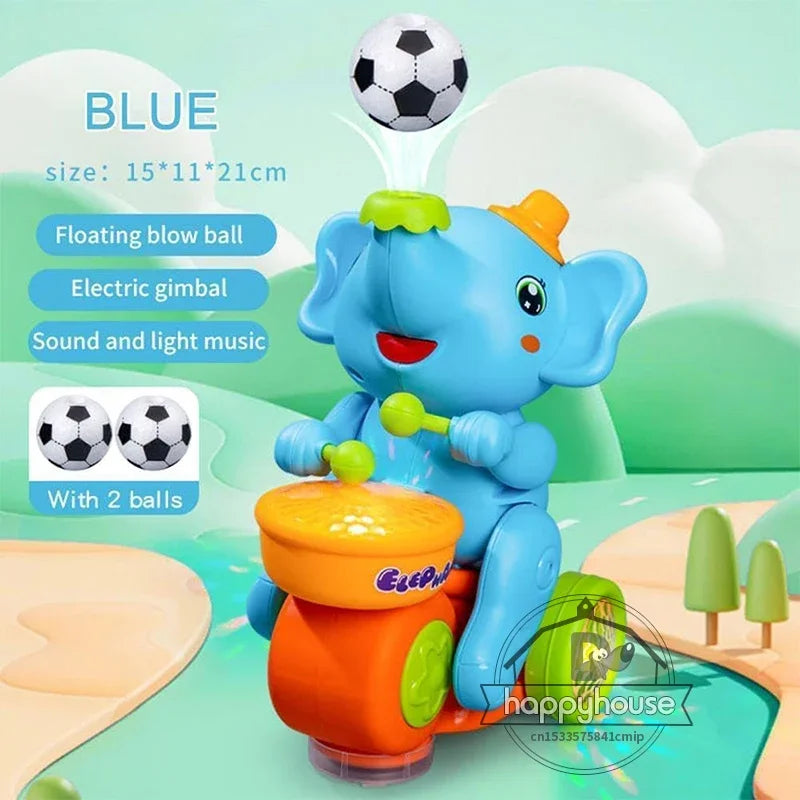 Musical Walking Elephant Drummer Toys for Kids Musical Toy with LED Light Music Sensory Learning Educational Toys beunik