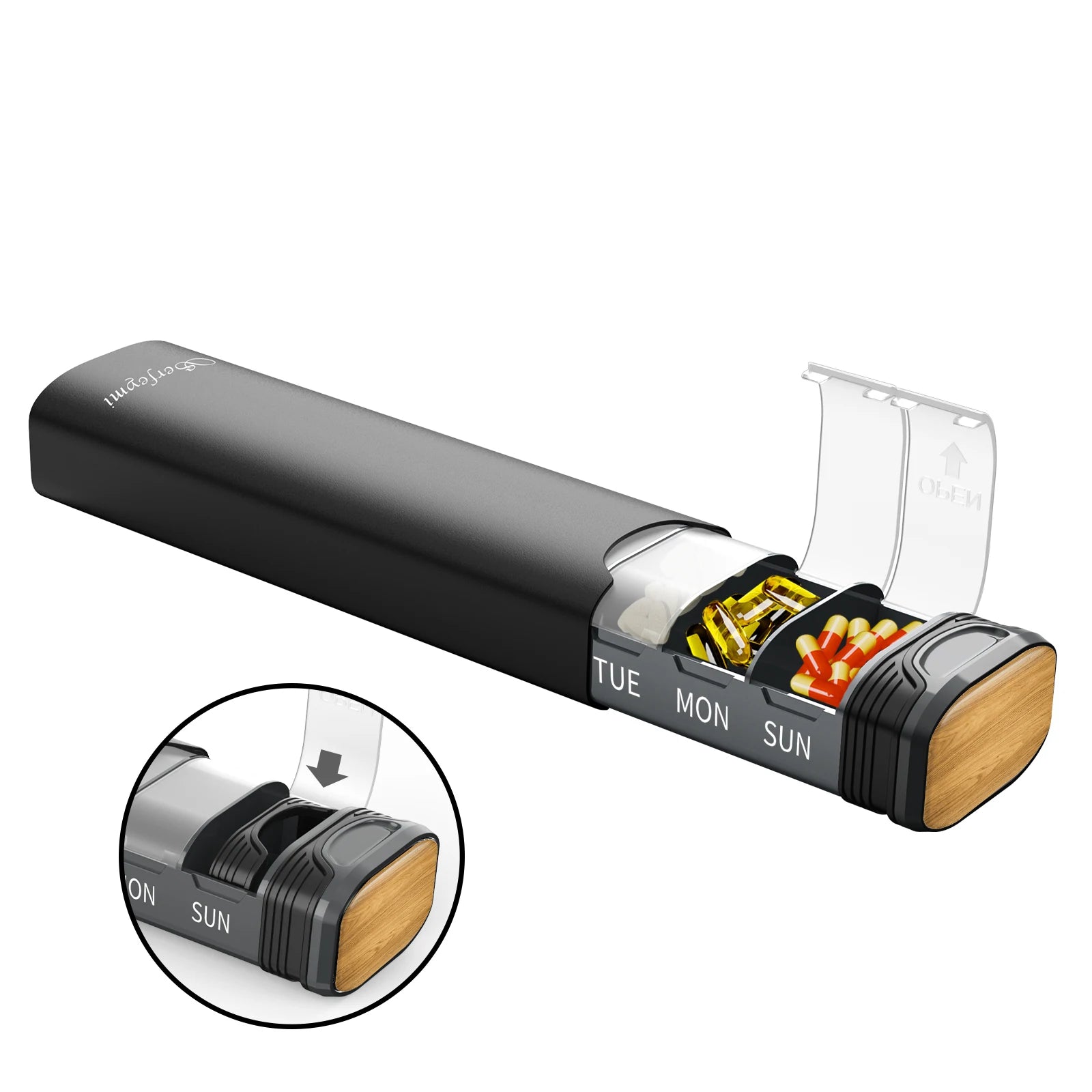 Aluminium Slide Pill Case – Compact Travel Organizer