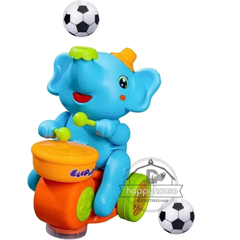 Musical Walking Elephant Drummer Toys for Kids Musical Toy with LED Light Music Sensory Learning Educational Toys beunik