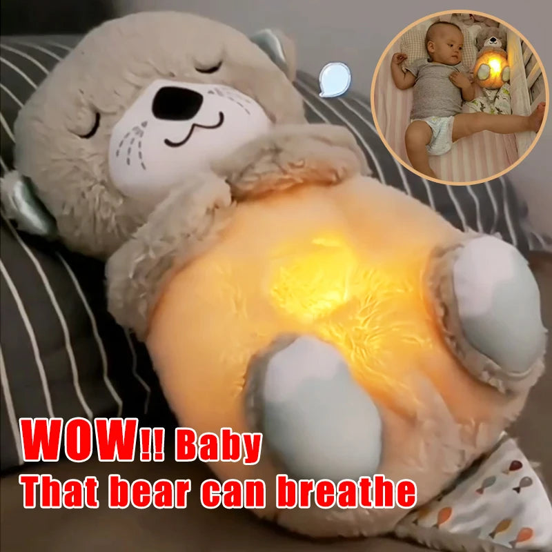 Baby Breathing Bear Baby Soothing Otter Plush Doll beunik