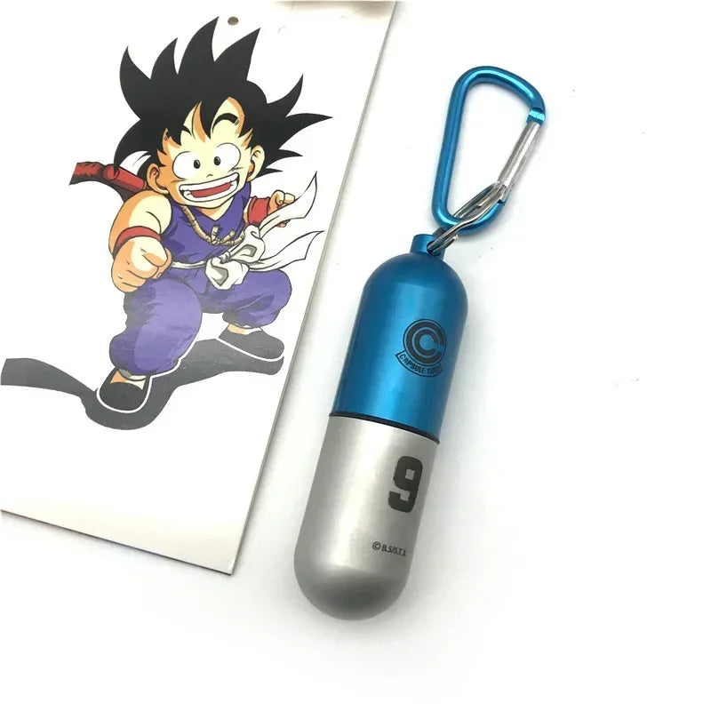 Dragon Ball Aluminum Alloy Keychain Toy Portable Pill Box Container beunik