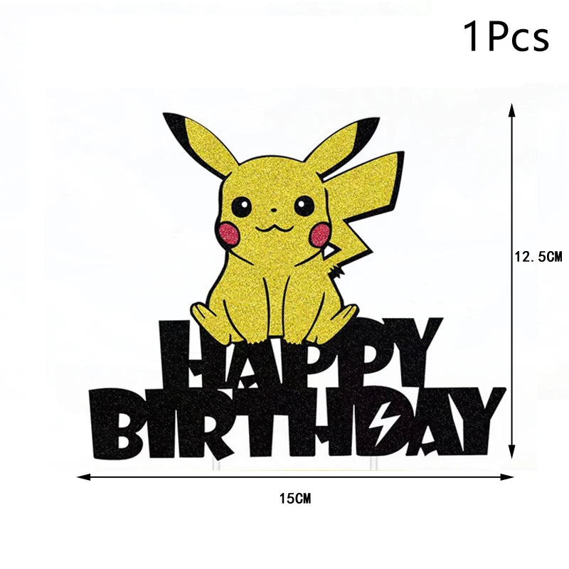 Pikachu Birthday Cake Topper