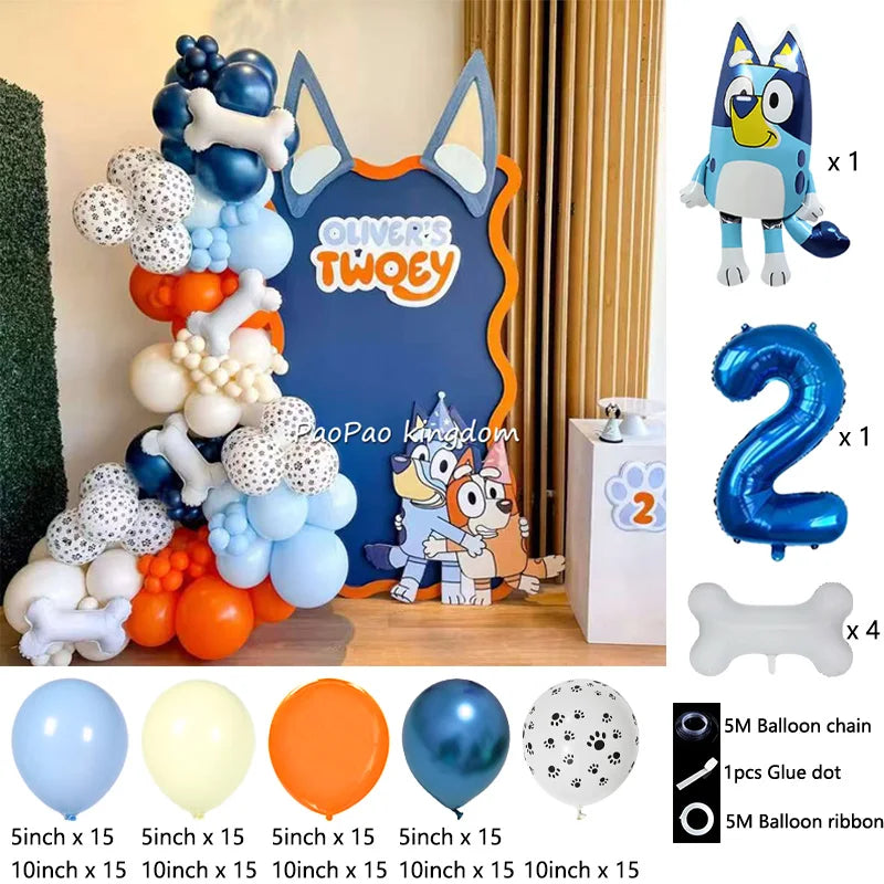 Bluey Bingo Foil Balloons Arch Garland Kit Latex Balloons