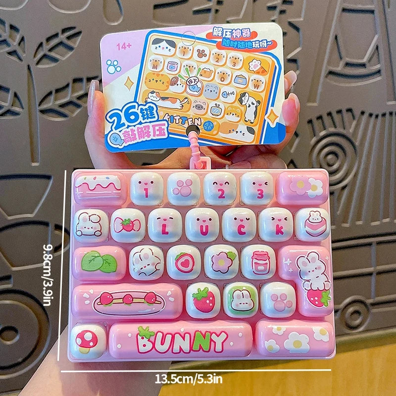 Mini Keyboard Fidget Keychain