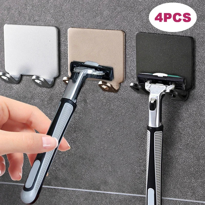 Bathroom Space Aluminum Razor Holder Storage Hook Wall Mount beunik