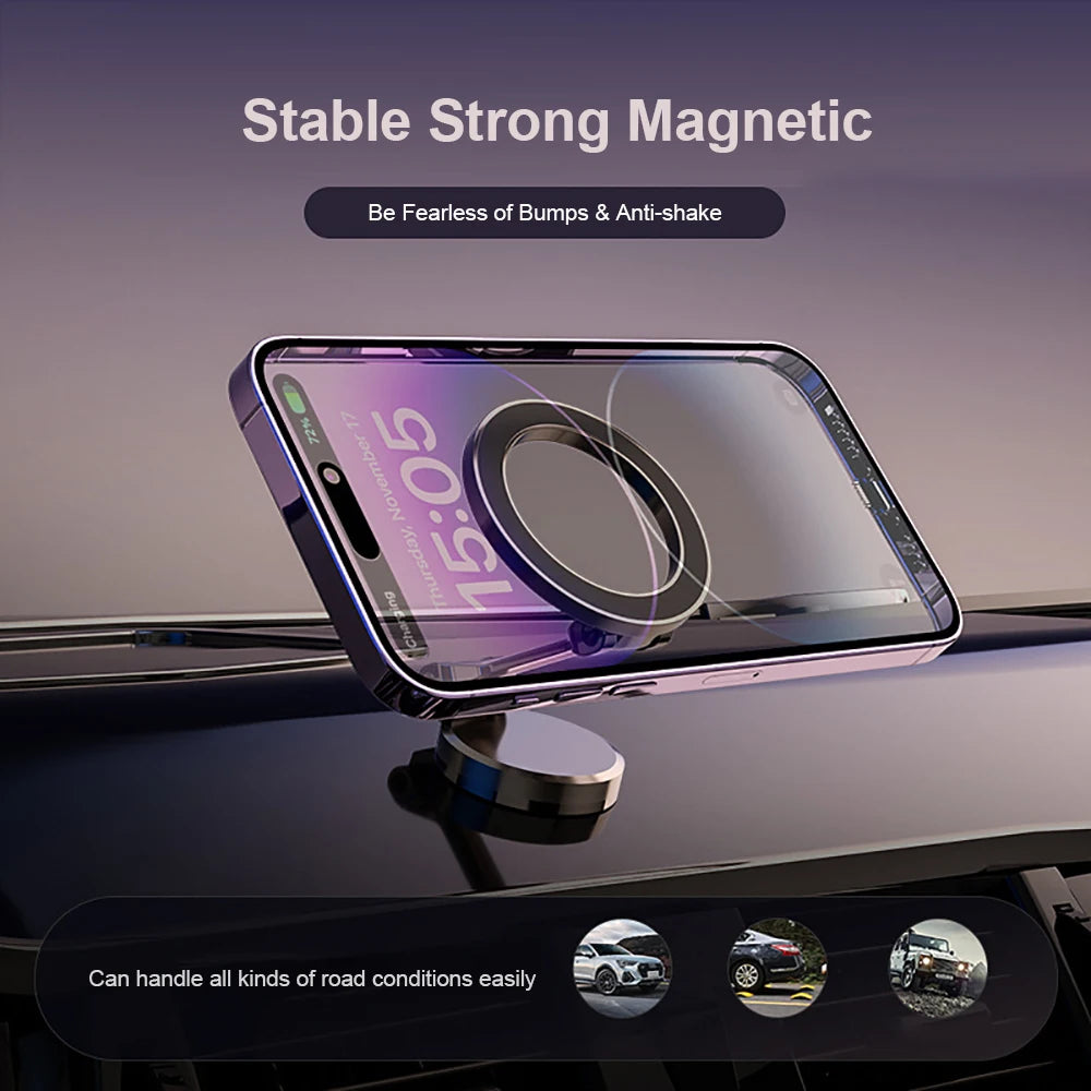 Folding Magnetic Car Compact Cell Phone Holder 360° Adjustable beunik