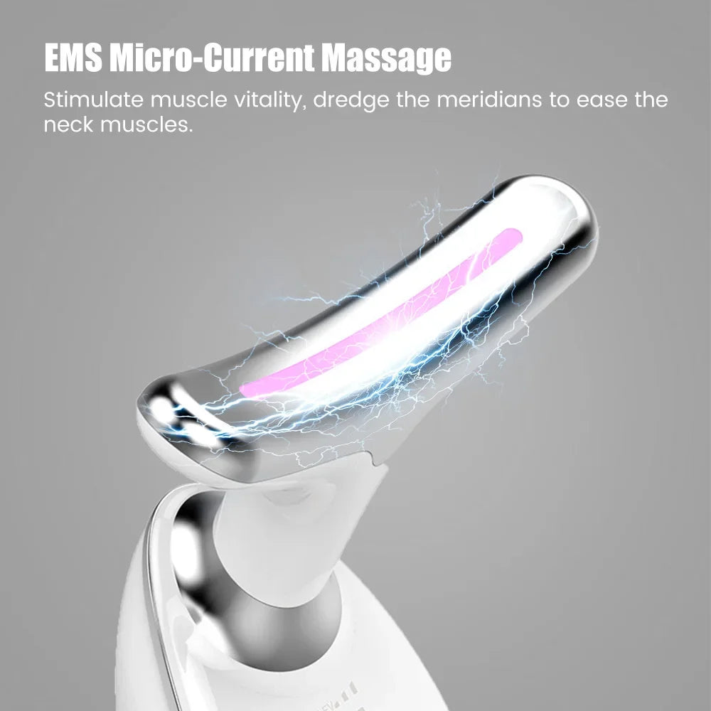 EMS Facial Massager LED Light Therapy Skin Rejuvenation Tightening Anti Wrinkle USB beunik