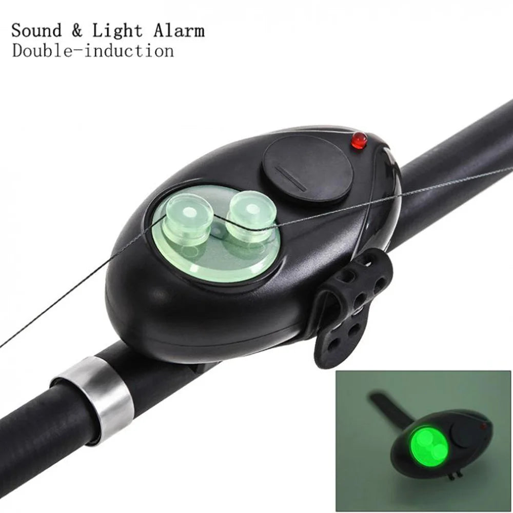 Fishing Rod Alarm Waterproof Electronic Bell Night Fishing Sensor Light beunik