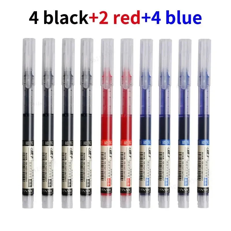 High Quality Needle Type Gel Pens Straight Liquid Ballpoint Pen (10Pcs/set) beunik