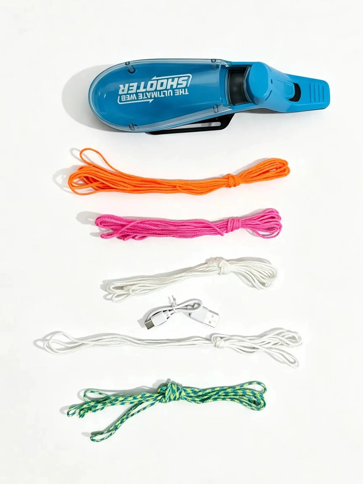 Glow-in-the-Dark Spider Web Launcher – Retractable Rechargeable Toy