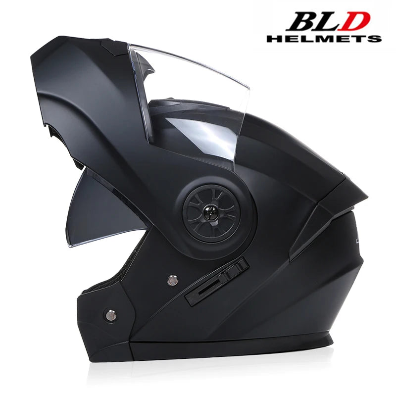 BLD Motorcycle Full Face Helmet Dual Lens Helmets Motocross Racing beunik