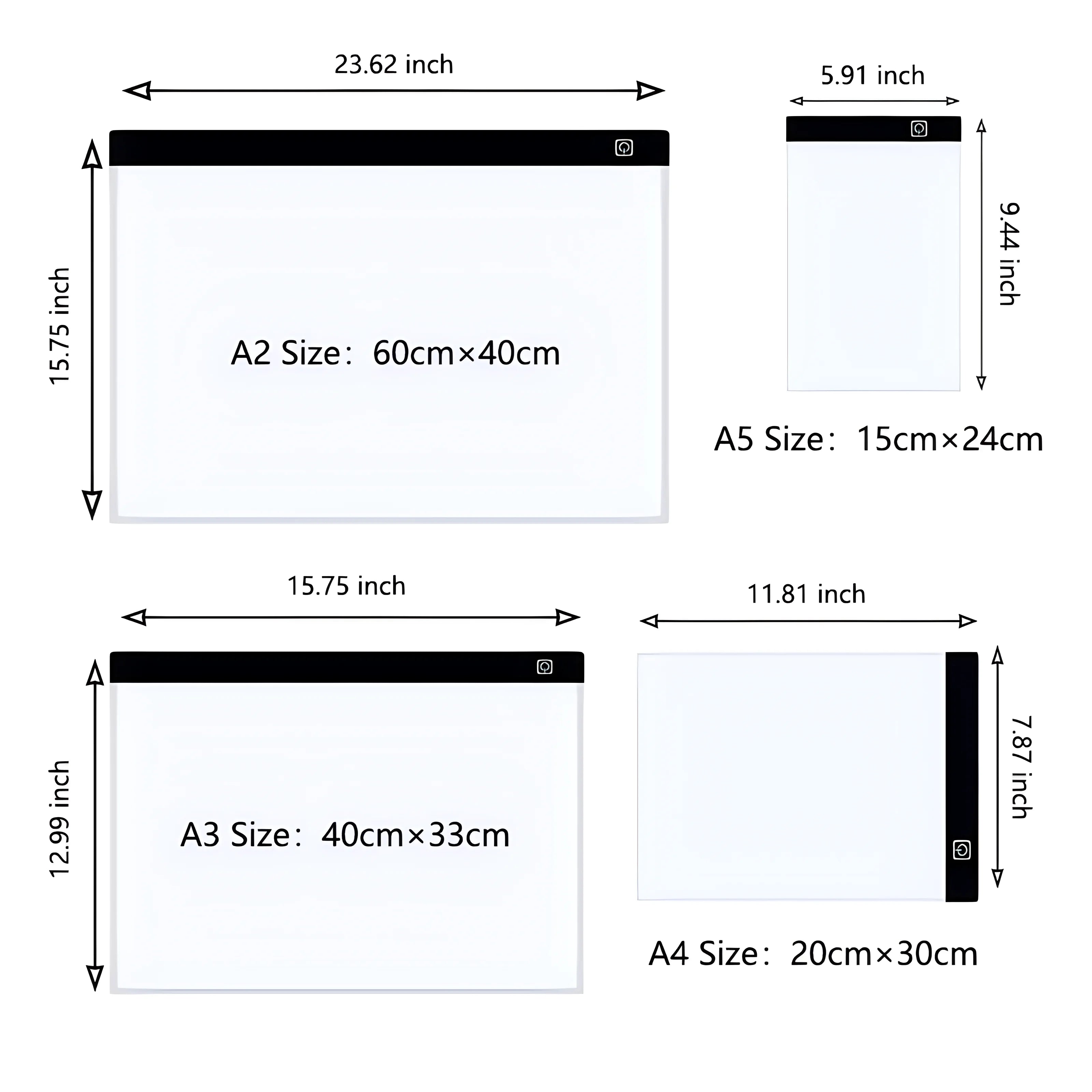 Drawing Copy Pad Board Level Dimmable Led Children's Toy Painting Educational (A3/A4/A5) beunik