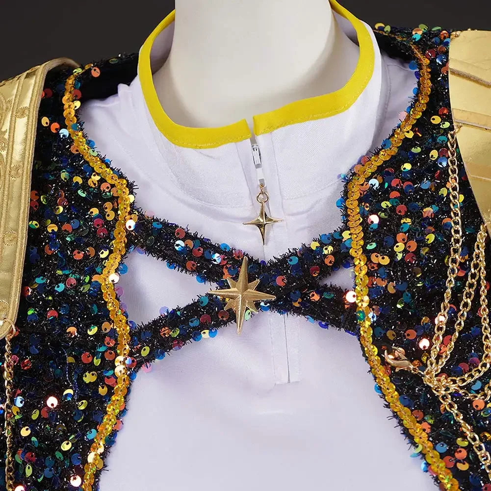 K pop demon hunter - Rumi Idol Kids Cosplay Costume – Black & Gold Girls Outfit