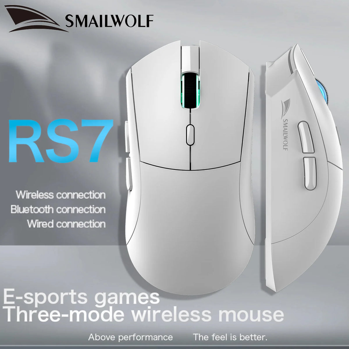 SMAILWOLF RS7 Bluetooth wireless gaming mouse PAW3311 beunik
