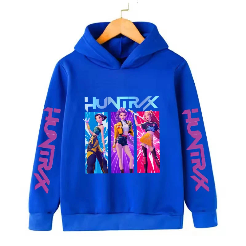 Kpop Demon Hunters Children's Sweatshirt Cute Tiger Harajuku Hoody beunik