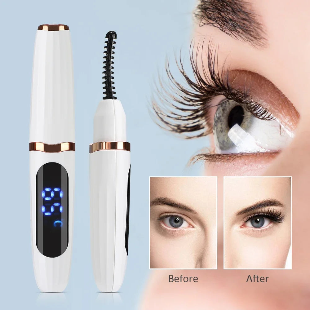 Electric Heated Eyelash Curler Portable USB Rechargeable beunik